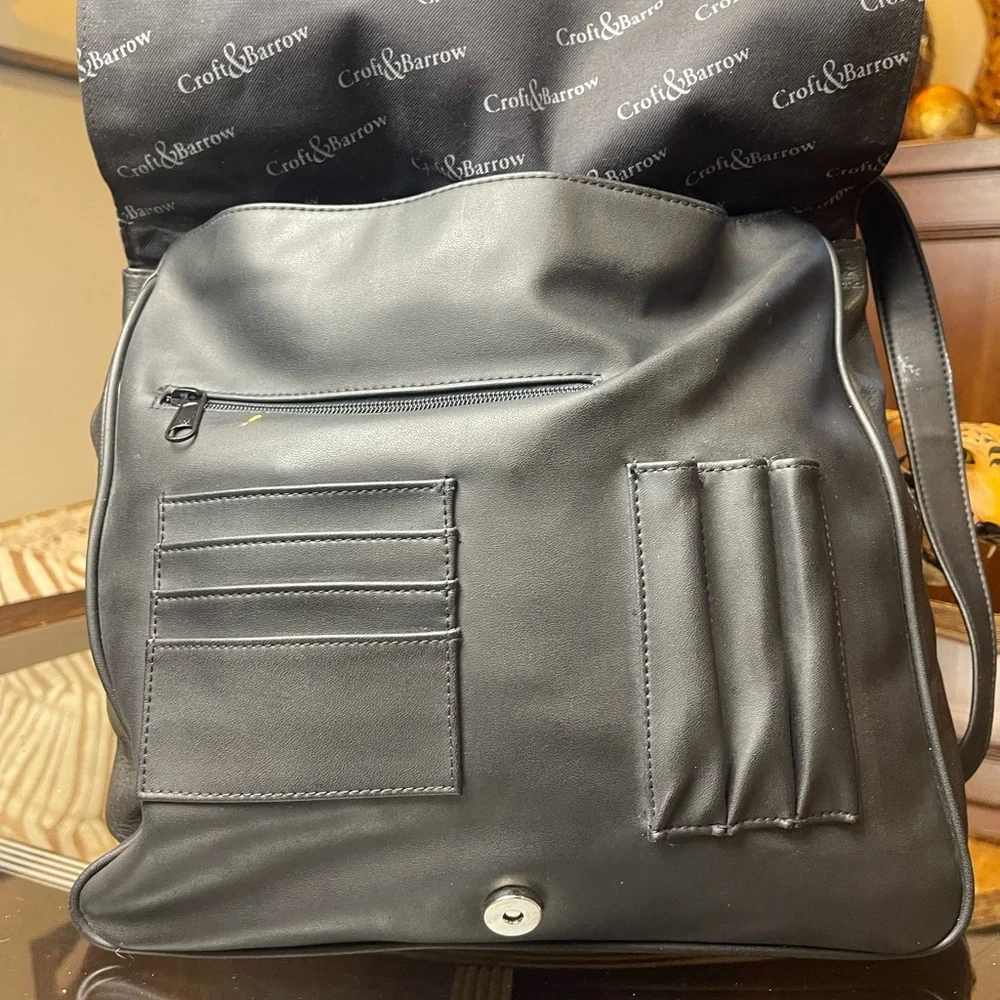 Mens Black Genuine Leather Messenger Bag Laptop Crossbody Shoulder Satchel​